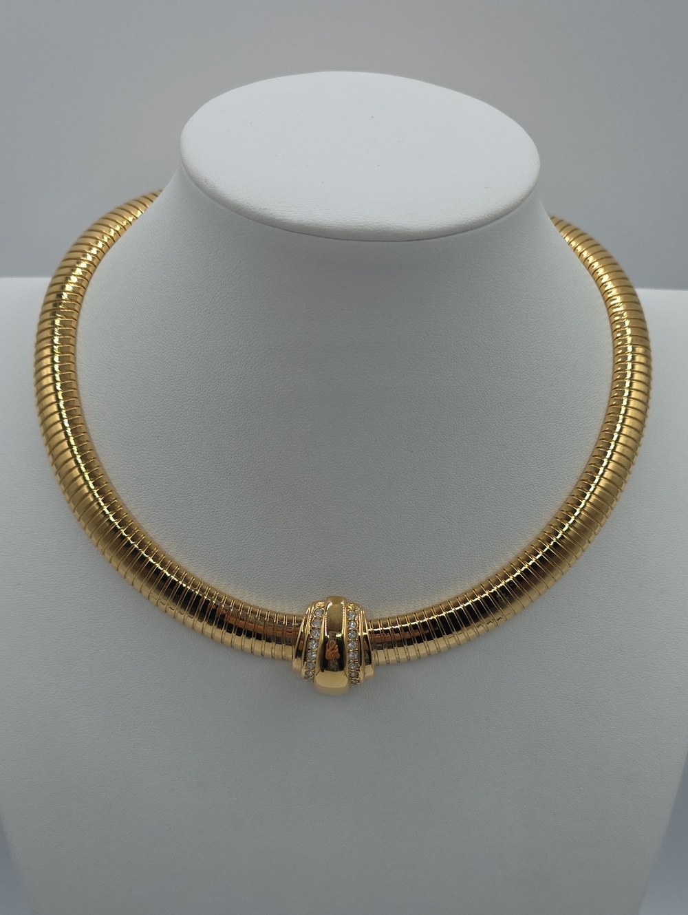 Avon 100th Anniversary Necklace, Vintage 1980's Swarovski Clear Rhinestones